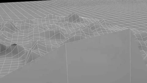 4k video connection technology node wavy template mountain geography Stock Footage 237759913