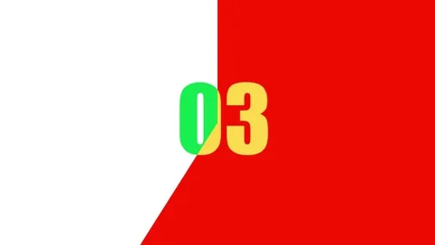 4K Video Countdown. 10 to 0 animation with glowing edges on background. Stock Footage 263046113