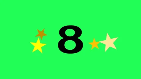 4k Video Countdown for 10 to 1 on a Green screen Background Stock Footage 274532814