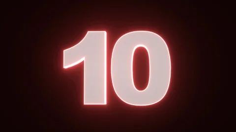 4K Video Countdown. Colorful neon style. Hue. Countdown. Awards. 3D Rendering Stock Footage 120811272
