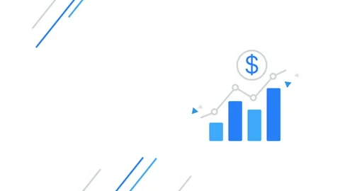 4k video of data analytic graphs and charts in flat design. Stockbeeldmateriaal 166334597