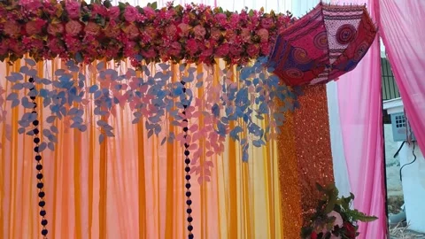 4k Video of decoration in a wedding. Video stock 294922326