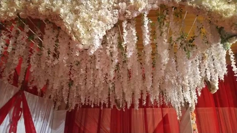 4K Video of decoration in a wedding. Stock Footage 294929302