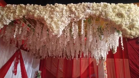 4K Video of decoration in a wedding. Stock Footage 294929338