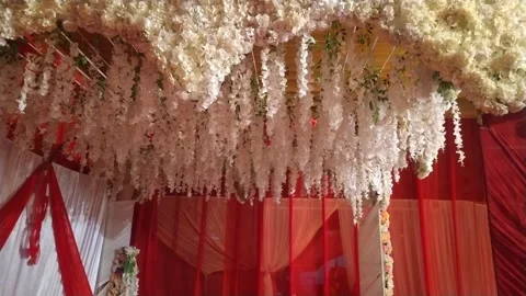 4K Video of decoration in a wedding. Stock Footage 294929352