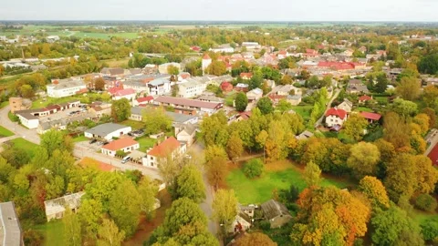 4K video from drone to Bauska Castle .Bauska, Latvia. Stock Footage 305668515
