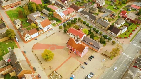 4K video from drone to Bauska Castle .Bauska, Latvia. Stock Footage 305668595