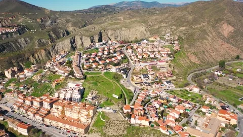 4K video from a drone to Granada on a sunny day. Andalusia, Spain. Stock Footage 334694319