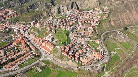 4K video from a drone to Granada on a sunny day. Andalusia, Spain. Stock Footage 334694362