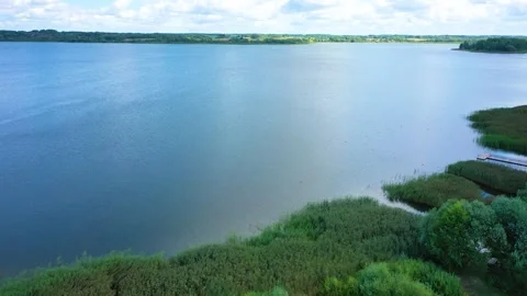 4K video from drone to of the Ludza Medieval Castle. Ludza, Latgale, Latvia Stock Footage 324751670