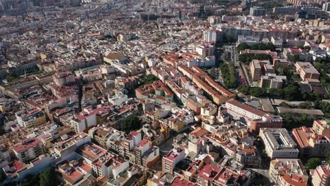 4K video drone to of Malaga and the new residential areas of Malaga Stock Footage 168320327