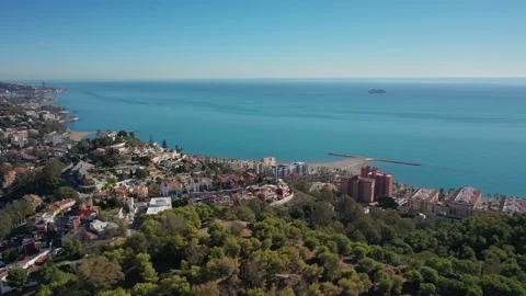 4K video drone to of Malaga and the new residential areas of Malaga Stock Footage 168320516