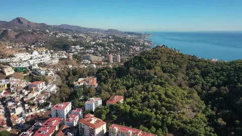 4K video drone to of Malaga and the new residential areas of Malaga Stock Footage 168320586