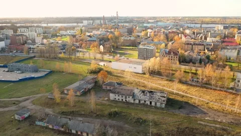 4K video from drone to the modern district of Skanste in Riga.Latvia 動画素材 296776479