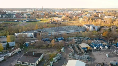 4K video from drone to the modern district of Skanste in Riga.Latvia Stock Footage 296776483