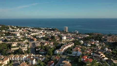 4K video from drone to of RIVIERA DEL SOLA, Mijas, Malaga Stock Footage 171546770