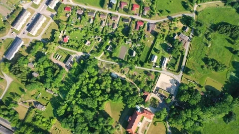4K video from a drone to Suuremoisa baroque manor. Hiiumaa, Estonia, baltic. Stock Footage 331407369