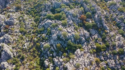 4K video from drone to Torcal de Antequera nature reserve,Spain Stock Footage 285144408