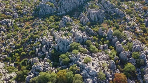 4K video from drone to Torcal de Antequera nature reserve,Spain Stock Footage 285144419