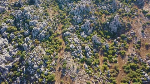 4K video from drone to Torcal de Antequera nature reserve,Spain Stock Footage 285144428