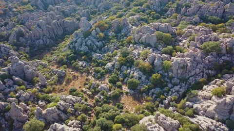 4K video from drone to Torcal de Antequera nature reserve,Spain Stock Footage 285144431
