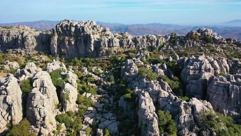 4K video from drone to Torcal de Antequera nature reserve,Spain Stock Footage 285144482