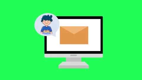 4K video email Footage with computer, email, person, people male and female Stock Footage 288790864