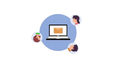 4K video email Footage with computer, email, person, people male and female Stock Footage 288790924
