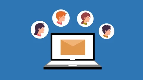4K video email Footage with computer, email, person, people male and female Stock Footage 288790927