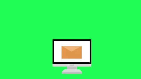 4K video email Footage with computer and email Illustration Stock Footage 288791026