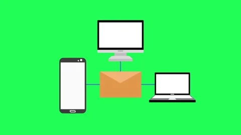 4K video email Footage with envelope email Illustration Stock Footage 288791069