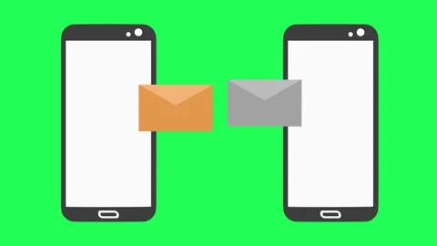 4K video email Footage with Smartphone and email Illustration Stock Footage 288790853