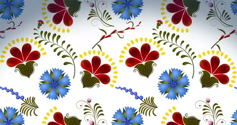 4k video of floral pattern Stock Footage 103106181