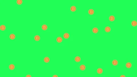 4K video Footage with Bitcoin pattern. Money falling down Stock Footage 294541259