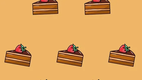 4K video Footage with cake pattern. Dessert spinning and falling down Stock Footage 274393380