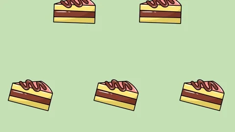 4K video Footage with cake pattern. Dessert spinning and falling down Stock Footage 274393402