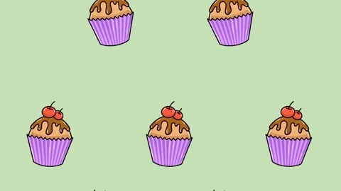 4K video Footage with cake pattern. Dessert spinning and falling down Stock Footage 274393429