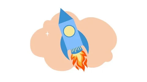 4K video Footage with Rocket background Illustration Stock Footage 295334524