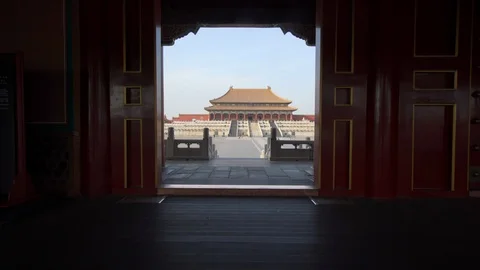 4k video of Forbidden City in Beijing Stock Footage
