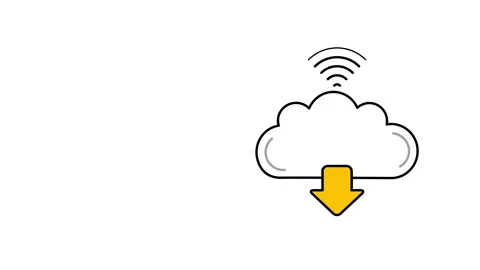 4k video of free wifi cloud icon in flat design. Stock Footage 157848582