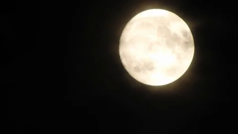 4k video full moon in the sky. Full moon at night with clouds Stock Footage 120357652