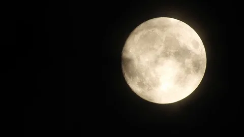 4k video full moon in the sky. Full moon at night with clouds Stock Footage 120358201