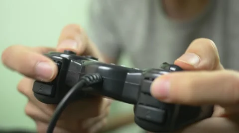 4K Video Game Controller Closeup Stock Footage 44448836