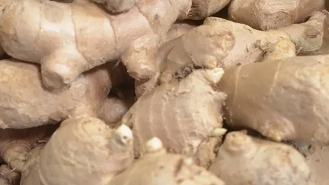 4k video of ginger also know as a zenzero in Italy Stock Footage 99222321