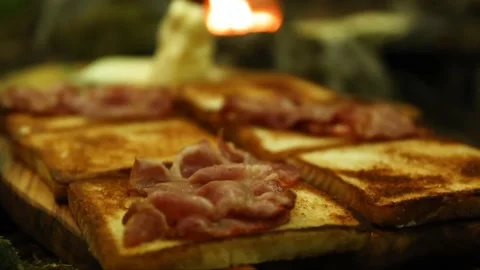 4K video graphy of forest camping and cooking. Stock-Footage 208838868