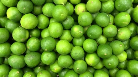4k video of a group of lemons in a local market. Food concept. Stock Footage 255626906