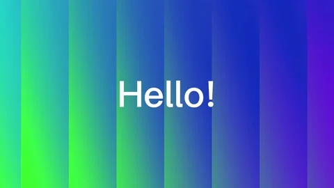 4k video hello text with abstract green gradient background. 動画素材 221175459