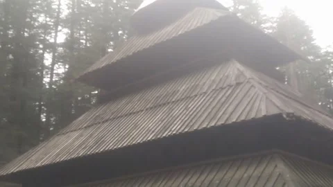 4K Video of hidimba devi temple in manali himachal. Stock Footage 331304867