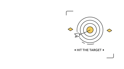 4k video of hit the target icon with loopable elements. Stock Footage 162918267