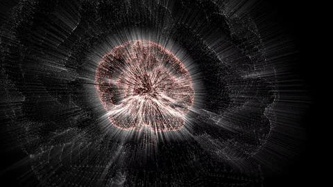 4k video of illuminating brain inside another transparent brain frame over dark Stock Footage 121803157